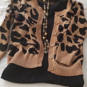 Leopard print cardigan